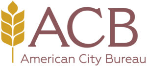 Logo For American City Bureau. ACB.