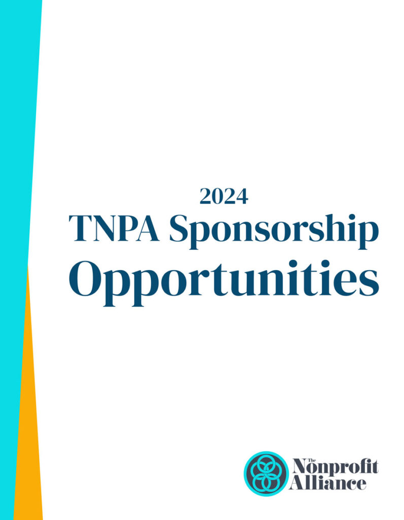 Graphic, 2024 TNPA Sponsorship Opportunities. The Nonprofit Alliance logo.
