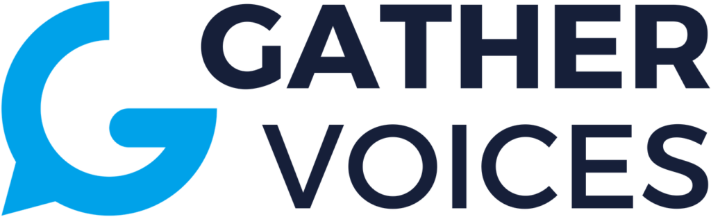 Logo for Gather Voices.