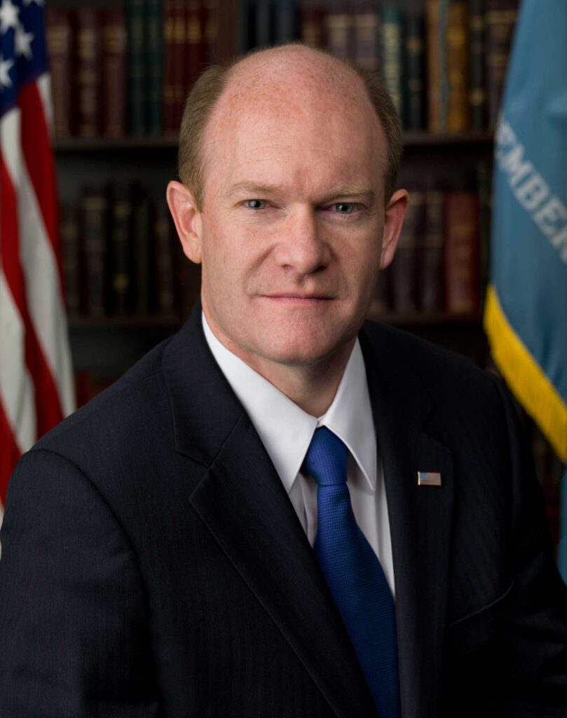 Headshot of Senator Chris Coons (D-DE).