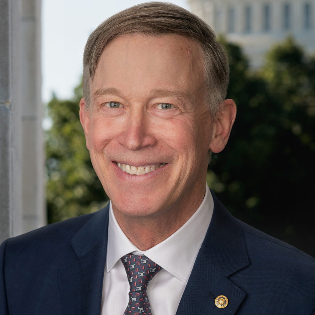 Headshot of John Hickenlooper (D-CO). Square.