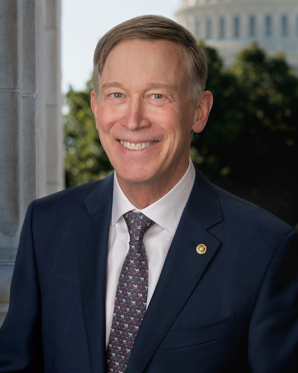 Headshot of Senator John Hickenlooper (D-CO).