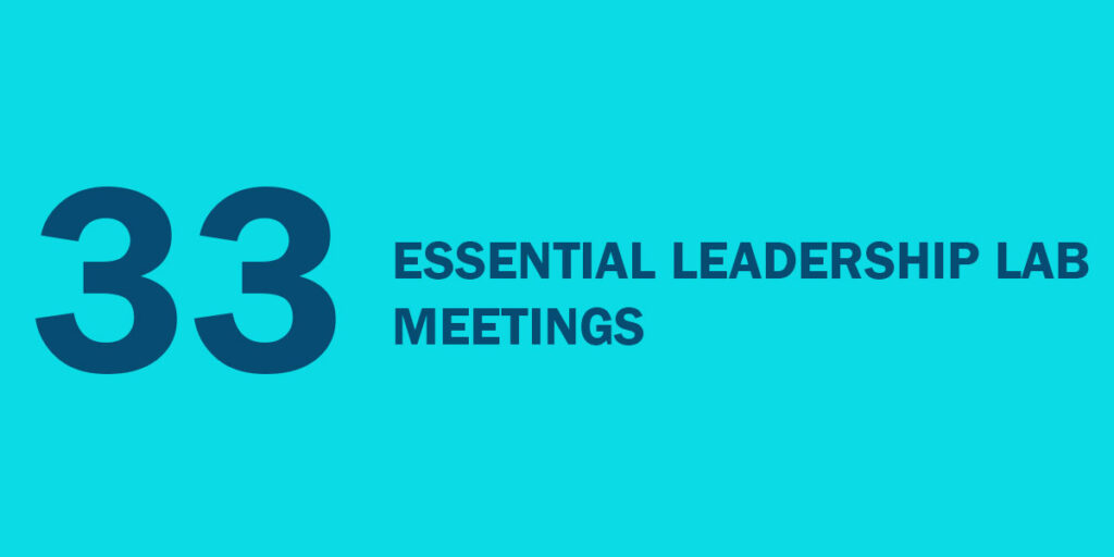 33 Essential Leadership Lab meetings.