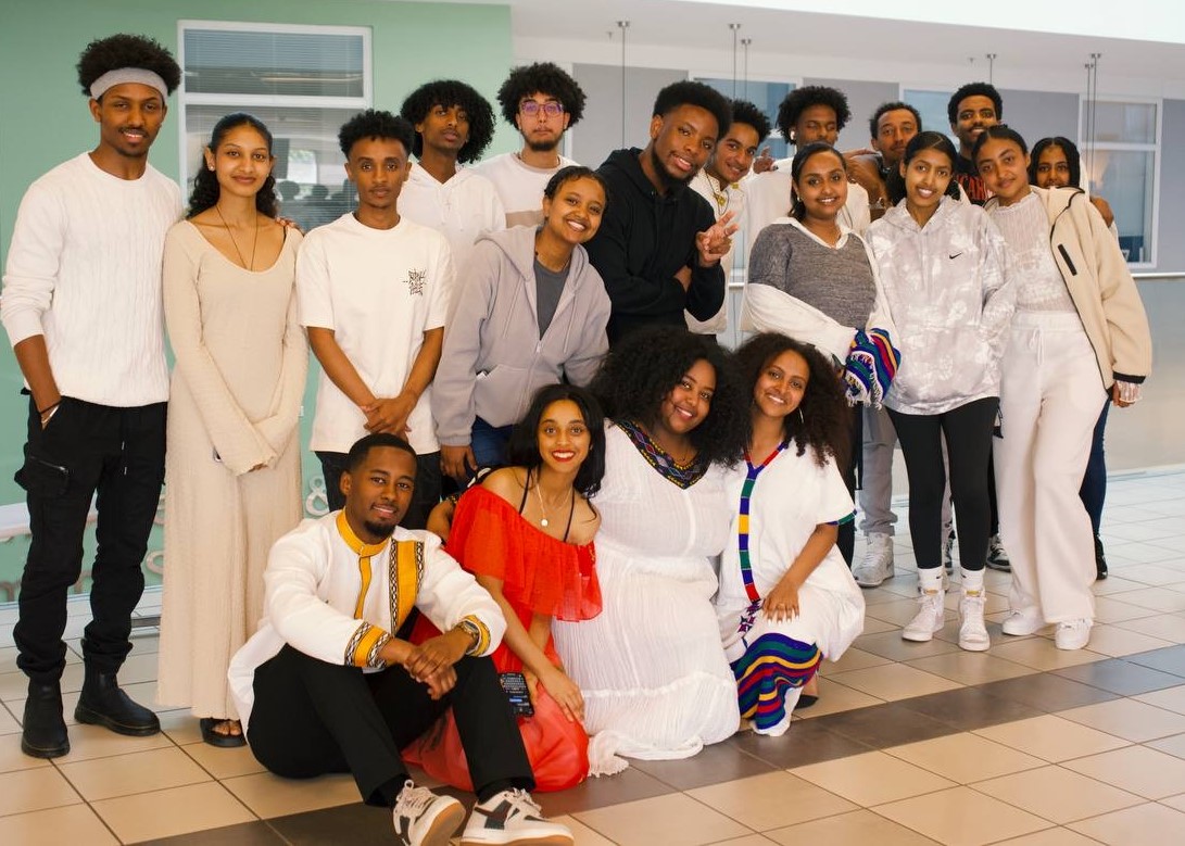 Yanit with the Ethiopian Eritrean Students Association group at Montgomery College.